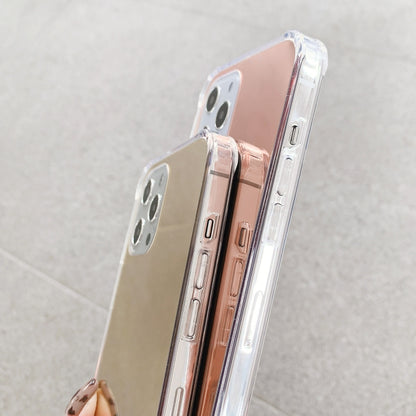 For iPhone 13 Pro TPU + Acrylic Four Drop Luxury Plating Mirror Phone Case Cover (Gold) - iPhone 13 Pro Cases by buy2fix | Online Shopping UK | buy2fix