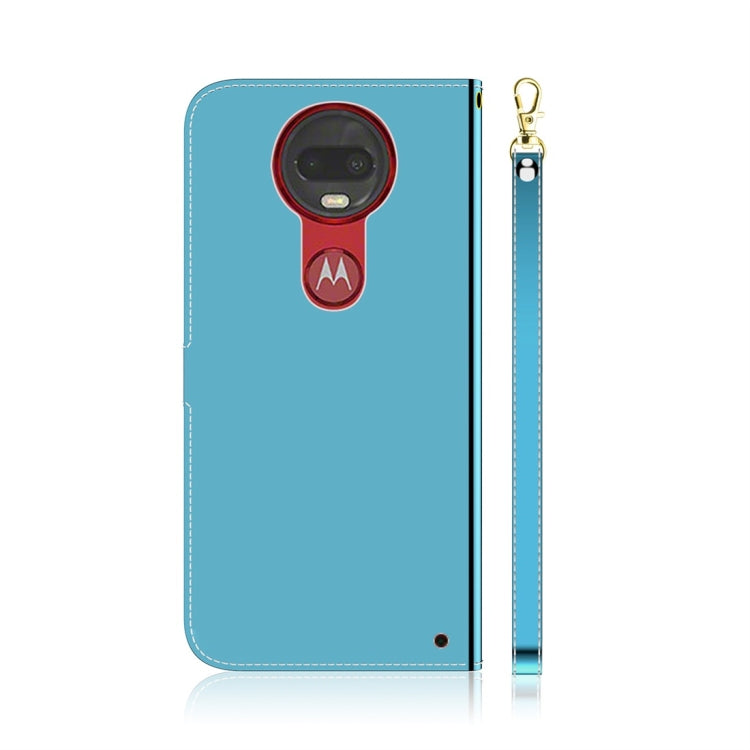 For Motorola Moto G7 / G7 Plus Imitated Mirror Surface Horizontal Flip Leather Case with Holder & Card Slots & Wallet & Lanyard(Blue) - Motorola Cases by buy2fix | Online Shopping UK | buy2fix