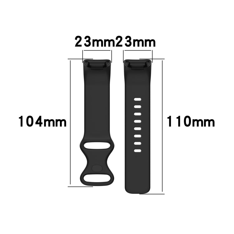 For Fitbit Charge 5 Silicone Watch Band, Size:S(Moon White) - Watch Bands by buy2fix | Online Shopping UK | buy2fix