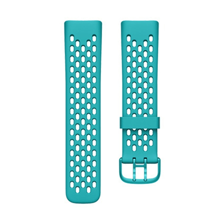 For Fitbit Charge 5 Silicone Hole Watch Band(Green) - Watch Bands by buy2fix | Online Shopping UK | buy2fix