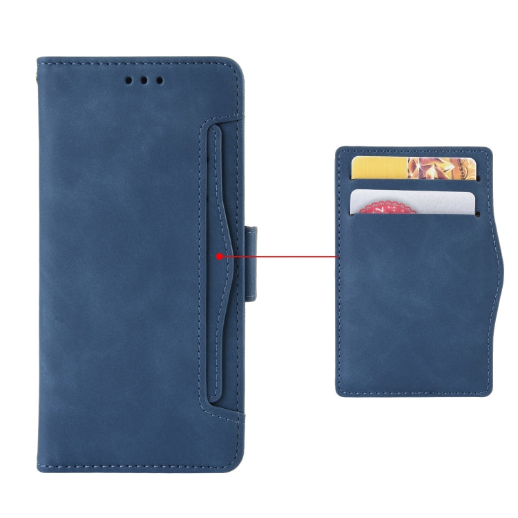 For Blackview Oscal C20 Skin Feel Calf Pattern Horizontal Flip Leather Case with Holder & Card Slots & Photo Frame(Blue) - More Brand by buy2fix | Online Shopping UK | buy2fix