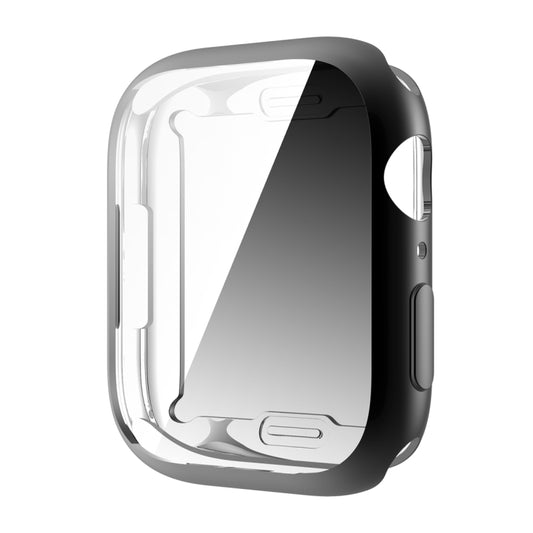 Shockproof TPU All-inclusive Electroplate Protective Case For Apple Watch Series 8 / 7 41mm(Black) - Watch Cases by buy2fix | Online Shopping UK | buy2fix