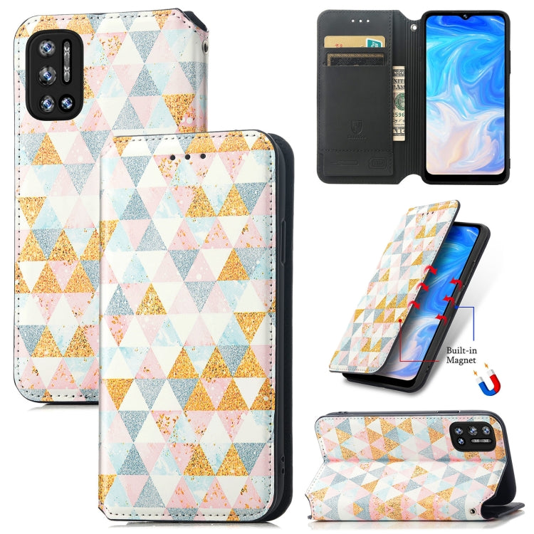 For Doogee N40 Pro CaseNeo Colorful Magnetic Leather Case with Holder & Card Slot & Wallet(Rhombus) - More Brand by buy2fix | Online Shopping UK | buy2fix