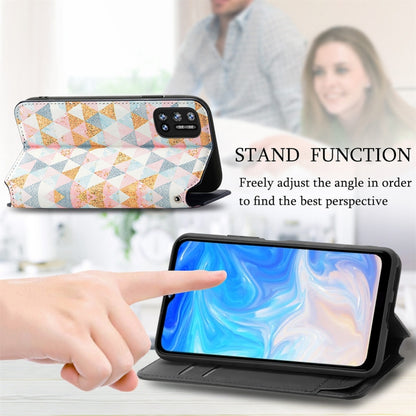 For Doogee N40 Pro CaseNeo Colorful Magnetic Leather Case with Holder & Card Slot & Wallet(Rhombus) - More Brand by buy2fix | Online Shopping UK | buy2fix