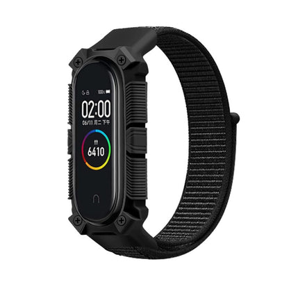 For Xiaomi Mi Band 6 / 5 / 4 / 3 Armor Nylon Strap Watch Band(Dark Black) - Watch Bands by buy2fix | Online Shopping UK | buy2fix