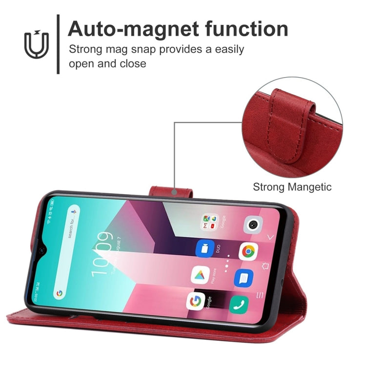 Leather Phone Case For Blackview A80 Pro / A80 Plus(Red) - Universal Leather Case by buy2fix | Online Shopping UK | buy2fix