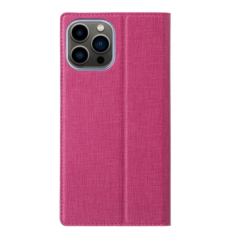 For iPhone 13 Pro ViLi DMX Series Shockproof Magsafe Magnetic Horizontal Flip Leather Phone Case (Rose Red) - iPhone 13 Pro Cases by ViLi | Online Shopping UK | buy2fix