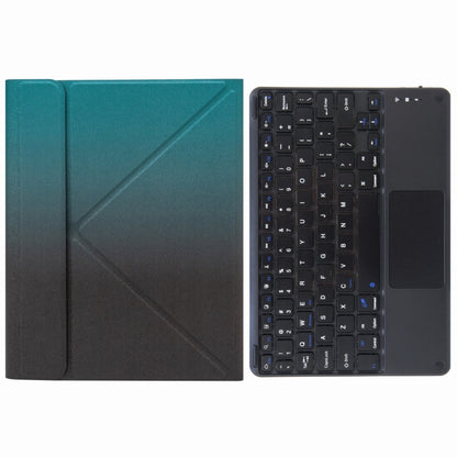 H-102C Touch Bluetooth Keyboard Leather Case with Rear Three-fold Holder For iPad 10.2 2020 & 2019 / Pro 10.5 inch(Dark Night Green) - Universal by buy2fix | Online Shopping UK | buy2fix