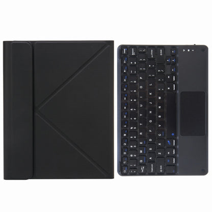 H-097C Touch Bluetooth Keyboard Leather Case with Rear Three-fold Holder For iPad 9.7 2018 & 2017(Black) - Universal by buy2fix | Online Shopping UK | buy2fix