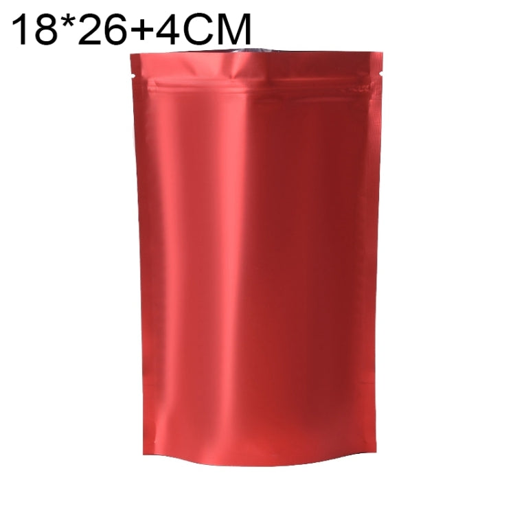 100 PCS/Set Matte Aluminum Foil Snack Stand-up Pouch, Size:18x26+4cm(Red) - Preservation Supplies by buy2fix | Online Shopping UK | buy2fix