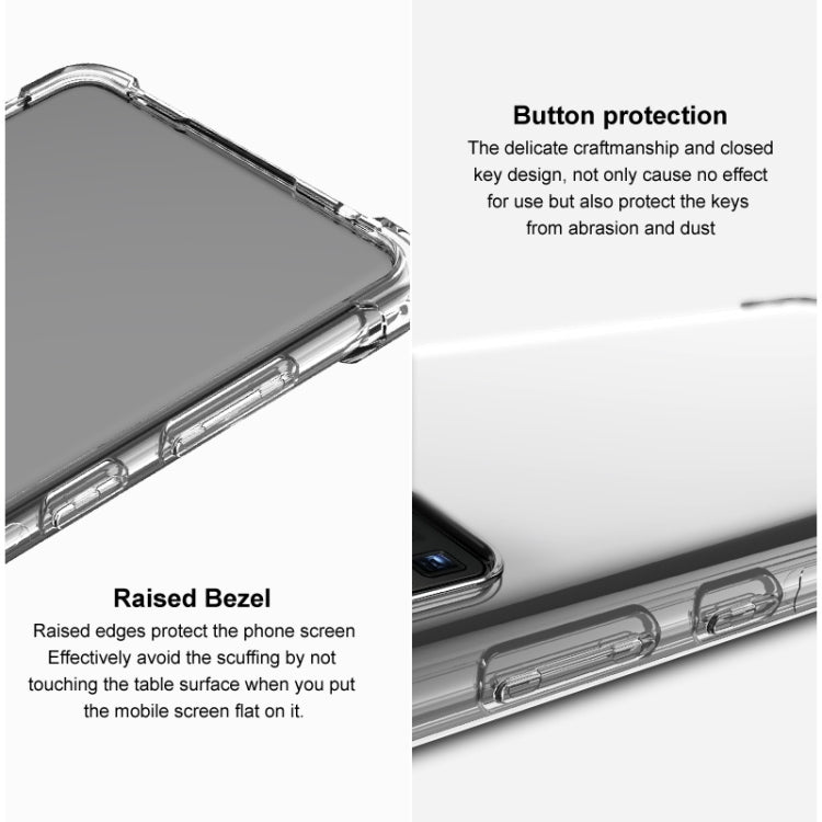 For Motorola Moto G200 5G / Edge S30 5G imak Airbag TPU Case with Screen Protector(Transparent Black) - Motorola Cases by imak | Online Shopping UK | buy2fix