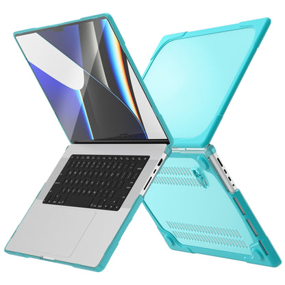 TPU + PC Two Color Laptop Protective Case For MacBook Pro 14.2 inch A2442 2021(Light Blue) - MacBook Pro Cases by buy2fix | Online Shopping UK | buy2fix