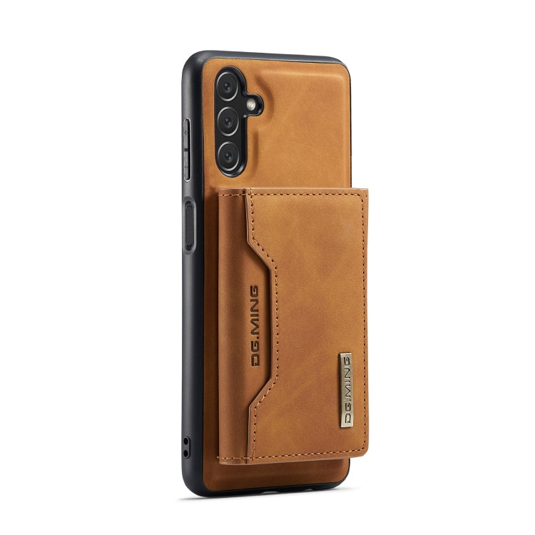 For Samsung Galaxy A13 5G DG.MING M2 Series 3-Fold Multi Card Bag Phone Case(Brown) - Galaxy Phone Cases by DG.MING | Online Shopping UK | buy2fix