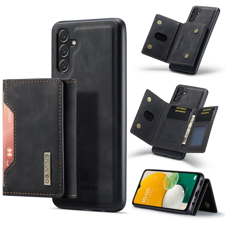 For Samsung Galaxy A13 5G DG.MING M2 Series 3-Fold Multi Card Bag Phone Case(Black) - Galaxy Phone Cases by DG.MING | Online Shopping UK | buy2fix