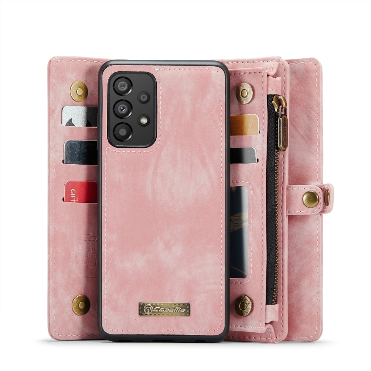 For Samsung Galaxy A53 5G CaseMe-008 Detachable Multifunctional Horizontal Flip Leather Case (Pink) - Galaxy Phone Cases by CaseMe | Online Shopping UK | buy2fix