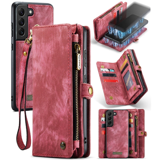 For Samsung Galaxy S22 5G CaseMe-008 Detachable Multifunctional Horizontal Flip Leather Case(Red) - Galaxy S22 5G Cases by CaseMe | Online Shopping UK | buy2fix