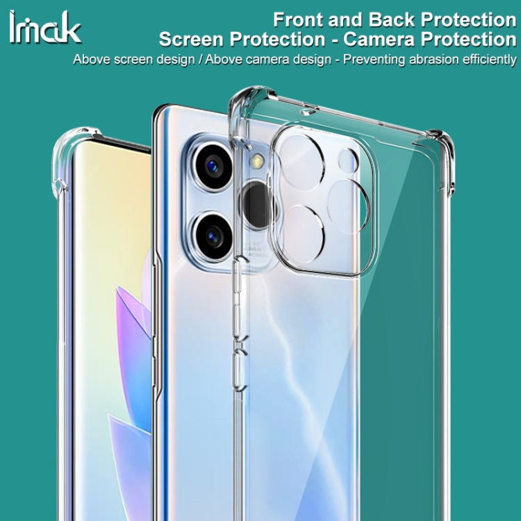 For Honor 60 SE IMAK All-inclusive Shockproof Airbag TPU Phone Case with Screen Protector(Transparent Black) - Honor Cases by imak | Online Shopping UK | buy2fix