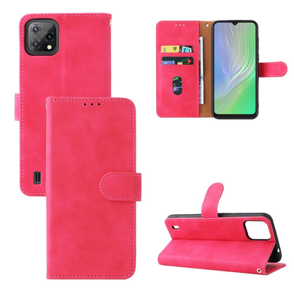 For Blackview A55 Skin Feel Magnetic Buckle Leather Phone Case(Rose Red) - More Brand by buy2fix | Online Shopping UK | buy2fix