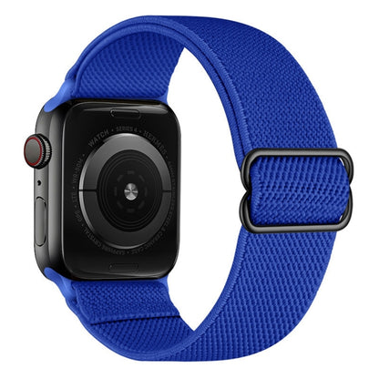 Polyester Nylon Watch Band For Apple Watch Ultra 49mm&Watch Ultra 2 49mm / Series 9&8&7 45mm / SE 3&SE 2&6&SE&5&4 44mm / 3&2&1 42mm(Royal Blue) - Watch Bands by buy2fix | Online Shopping UK | buy2fix