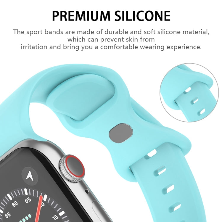 Butterfly Buckle Silicone Watch Band, Size: S For Apple Watch Ultra 49mm&Watch Ultra 2 49mm / Series 9&8&7 45mm / SE 3&SE 2&6&SE&5&4 44mm / 3&2&1 42mm(Cactus) - Watch Bands by buy2fix | Online Shopping UK | buy2fix