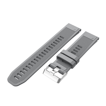 For Garmin Fenix 5 Silicone Watch Band(Gray) - Watch Bands by buy2fix | Online Shopping UK | buy2fix