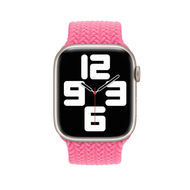 150mm Nylon Braided Watch Band For Apple Watch Ultra 49mm&Watch Ultra 2 49mm / Series 9&8&7 45mm / SE 3&SE 2&6&SE&5&4 44mm / 3&2&1 42mm (Pink) - Watch Bands by buy2fix | Online Shopping UK | buy2fix