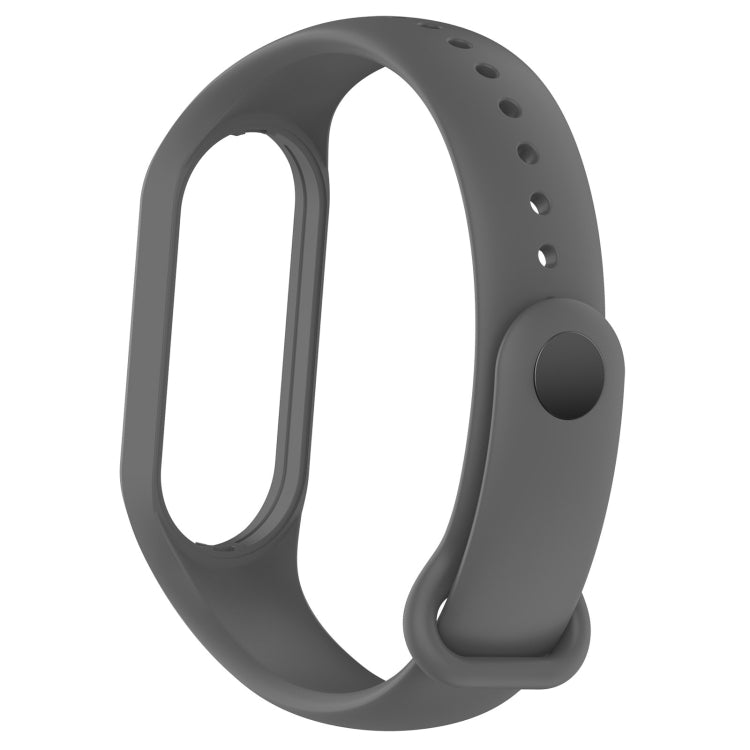 For Xiaomi Mi Band 7 / 7NFC / 6 / 6 NFC / 5 / 5 NFC / Amazfit Band 5 Official Silicone Watch Band(Platinum Grey) - Watch Bands by buy2fix | Online Shopping UK | buy2fix
