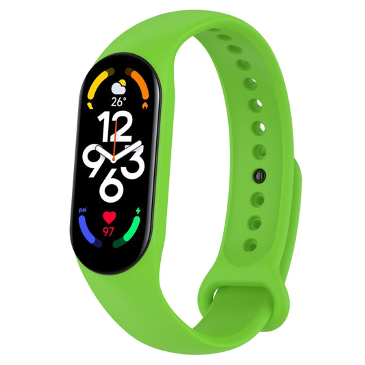 For Xiaomi Mi Band 7 / 7NFC / 6 / 6 NFC / 5 / 5 NFC / Amazfit Band 5 Official Silicone Watch Band(Green Tea) - Watch Bands by buy2fix | Online Shopping UK | buy2fix