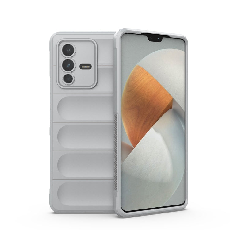 For vivo S12 Pro Magic Shield TPU + Flannel Phone Case(Grey) - vivo Cases by buy2fix | Online Shopping UK | buy2fix