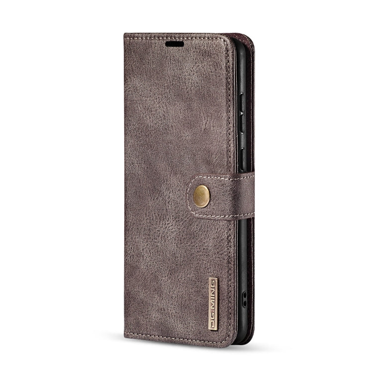 For Galaxy S20+ DG.MING Crazy Horse Texture Flip Detachable Magnetic Leather Case with Holder & Card Slots & Wallet(Grey) - Galaxy Phone Cases by DG.MING | Online Shopping UK | buy2fix