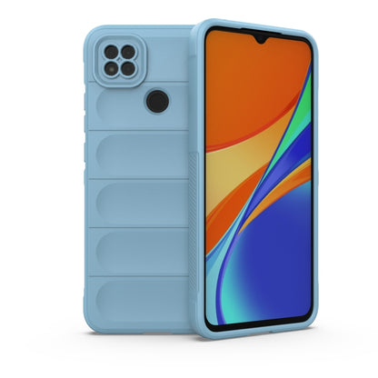 For Xiaomi Redmi 9C Magic Shield TPU + Flannel Phone Case(Light Blue) - Xiaomi Cases by buy2fix | Online Shopping UK | buy2fix