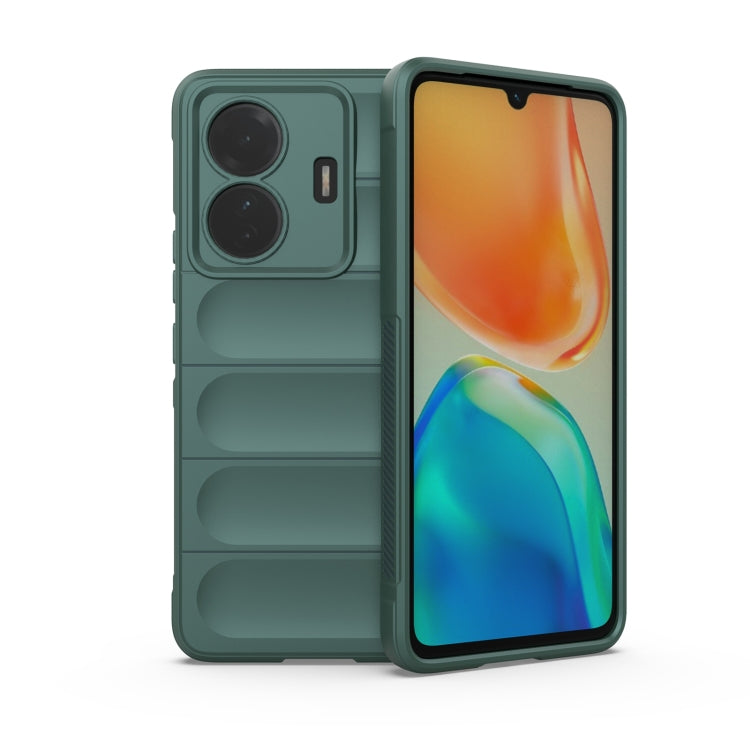 For vivo s15e Magic Shield TPU + Flannel Phone Case(Dark Green) - vivo Cases by buy2fix | Online Shopping UK | buy2fix