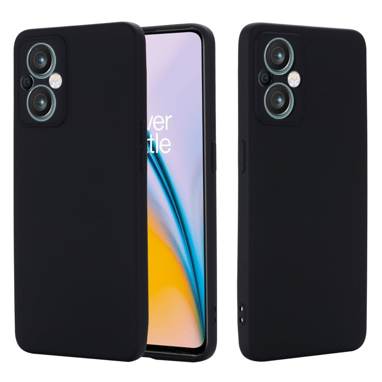 For OPPO A96 5G/Reno7 Z 5G Global/ Reno7 Lite 5G/F21 Pro 5G Global/Reno8 Lite 5G Global Pure Color Liquid Silicone Shockproof Full Coverage Phone Case(Black) - OPPO Cases by buy2fix | Online Shopping UK | buy2fix