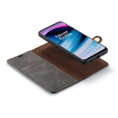 For OnePlus Nord N20 5G DG.MING Crazy Horse Texture Detachable Magnetic Leather Phone Case(Grey) - OnePlus Cases by DG.MING | Online Shopping UK | buy2fix