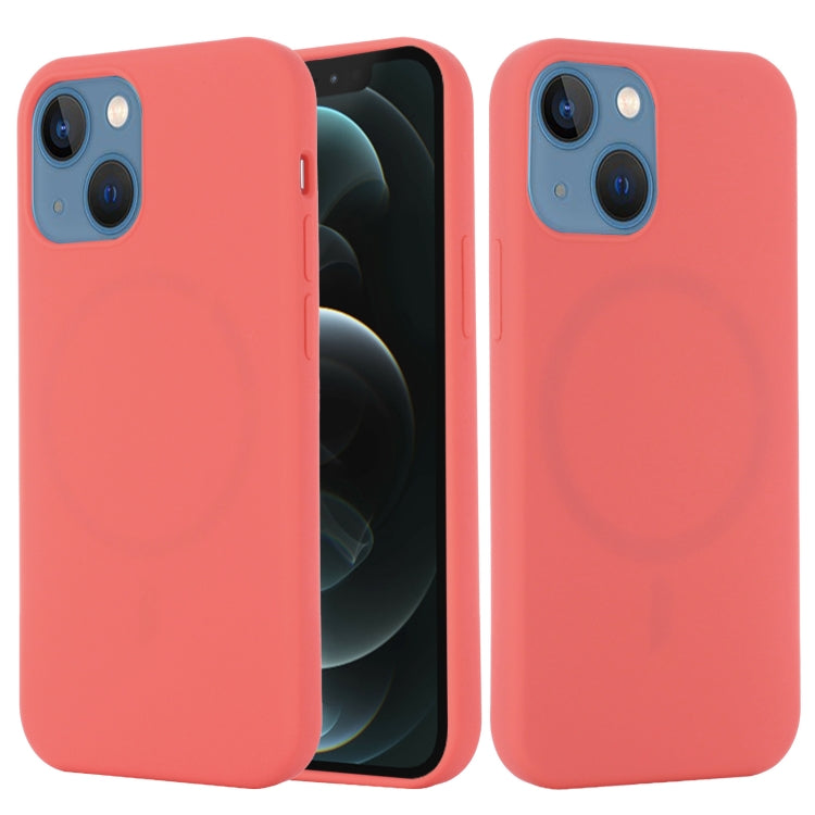 For iPhone 14 Shockproof Silicone Magsafe Case (Pink Orange) - iPhone 14 Cases by buy2fix | Online Shopping UK | buy2fix