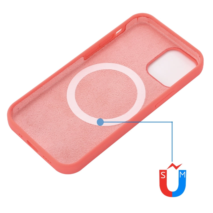 For iPhone 14 Pro Shockproof Silicone Magsafe Case(Pink Orange) - iPhone 14 Pro Cases by buy2fix | Online Shopping UK | buy2fix