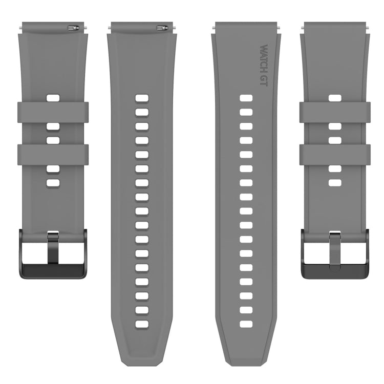 For Samsung Galaxy Watch 5 40mm 20mm Black Buckle Step Silicone Watch Band(Grey) - Watch Bands by buy2fix | Online Shopping UK | buy2fix