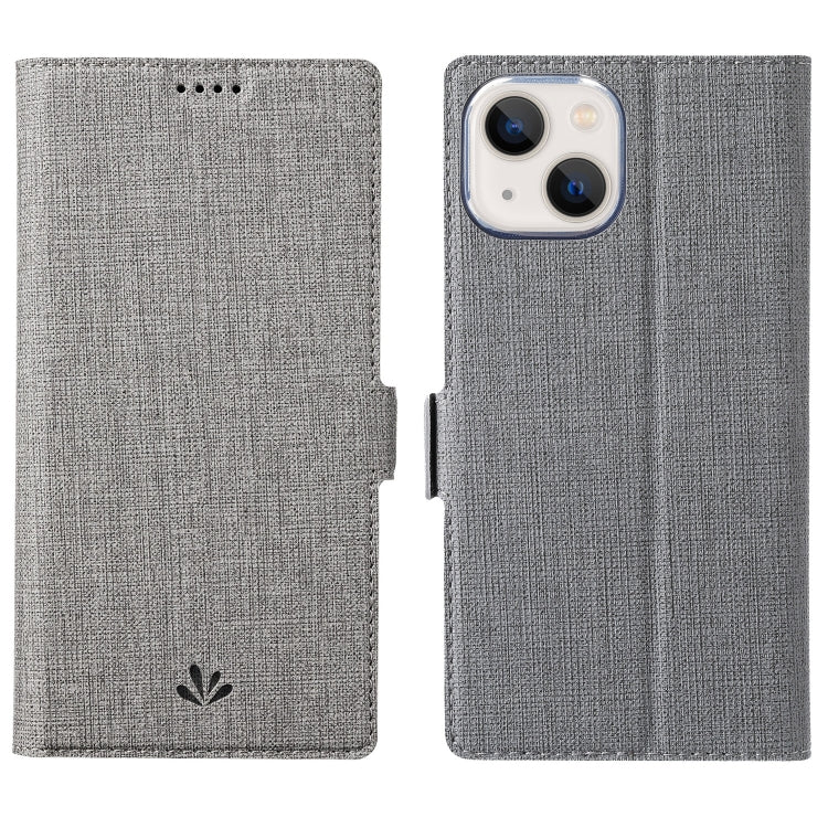 For iPhone 13 mini ViLi K Series Dual-side Buckle Magsafe Leather Phone Case (Grey) - iPhone 13 mini Cases by ViLi | Online Shopping UK | buy2fix