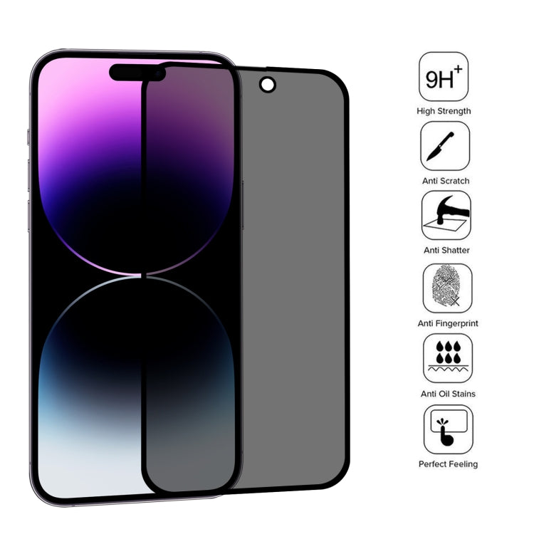 For iPhone 14 Pro Max 25pcs Anti-peeping Plasma Oil Coated High Aluminum Wear-resistant Tempered Glass Film - iPhone 14 Pro Max Tempered Glass by buy2fix | Online Shopping UK | buy2fix