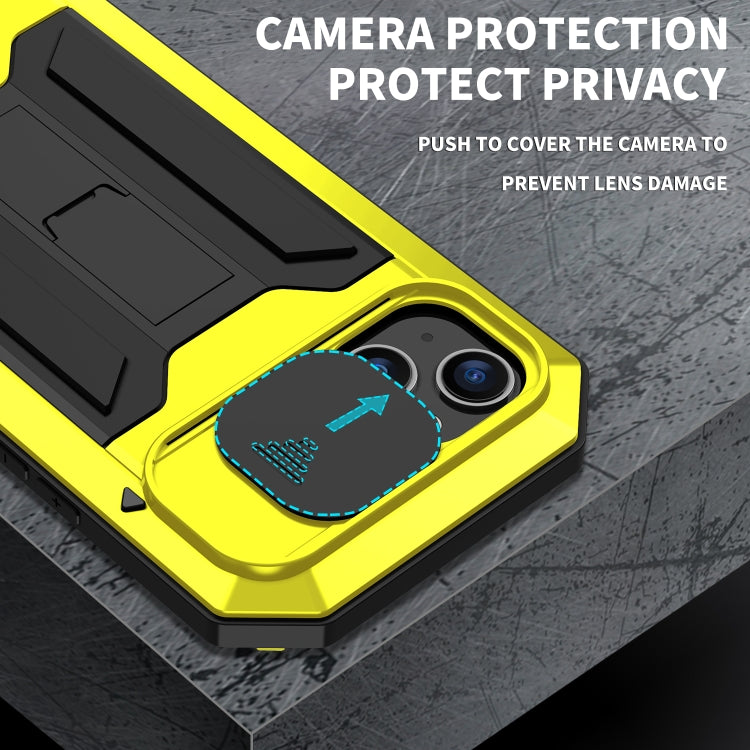 For iPhone 14 R-JUST Shockproof Life Waterproof Dust-proof Case (Yellow) - iPhone 14 Cases by R-JUST | Online Shopping UK | buy2fix