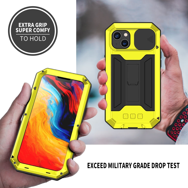 For iPhone 14 R-JUST Shockproof Life Waterproof Dust-proof Case (Yellow) - iPhone 14 Cases by R-JUST | Online Shopping UK | buy2fix