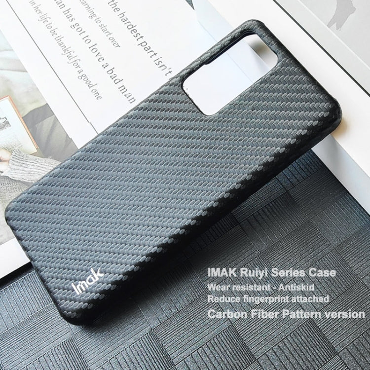 For Xiaomi 12 Pro Glass Version/12S Pro Glass Version IMAK Ruiyi Series Carbon Fiber PU + PC Phone Case(Black) - Xiaomi Cases by imak | Online Shopping UK | buy2fix