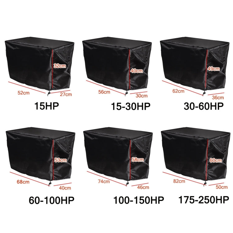 210D Oxford Cloth Boat Propeller Engine Waterproof and Dustproof Cover, Size:56x30x40cm/15-30HP(Black) - Marine Accessories & Parts by buy2fix | Online Shopping UK | buy2fix