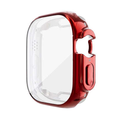 All-inclusive Plating TPU Protective Case For Apple Watch Ultra 49mm(Red) - Watch Cases by buy2fix | Online Shopping UK | buy2fix