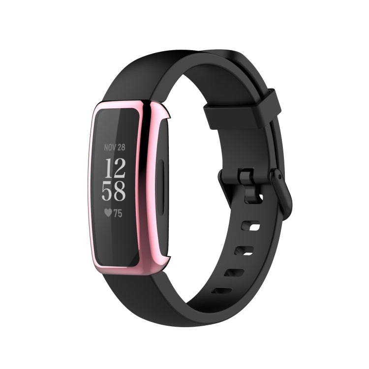 For Fitbit Inspire3 Full Coverage TPU Electroplating Watch Protective Case(Pink) - Watch Cases by buy2fix | Online Shopping UK | buy2fix