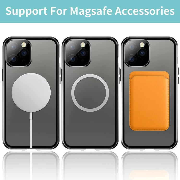 For iPhone 11 Pro 360 Full Body Magnetic Frosted Magsafe Phone Case(Navy Blue) - iPhone 11 Pro Cases by buy2fix | Online Shopping UK | buy2fix