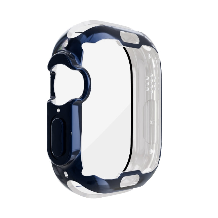 For Apple Watch 8 / 7 45mm All-inclusive Plating TPU Shockproof Case(Blue) - Watch Cases by buy2fix | Online Shopping UK | buy2fix