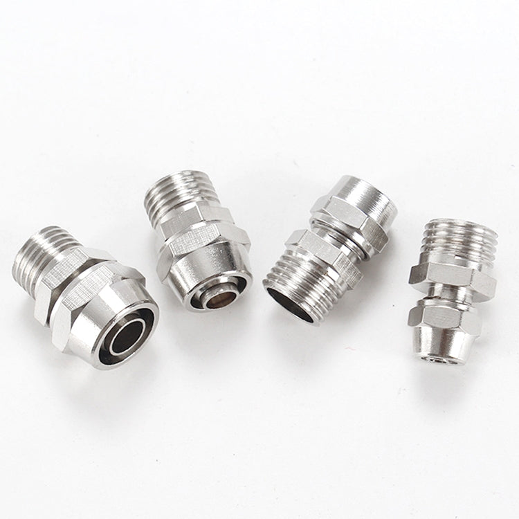 PC6-M5 LAIZE 10pcs Nickel Plated Copper Pneumatic Quick Fitting Connector - Interface Series by LAIZE | Online Shopping UK | buy2fix