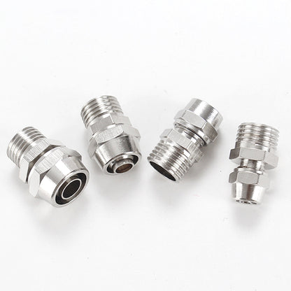 PC6-M5 LAIZE 10pcs Nickel Plated Copper Pneumatic Quick Fitting Connector - Interface Series by LAIZE | Online Shopping UK | buy2fix