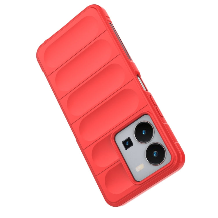 For vivo Y35 4G Global Magic Shield TPU + Flannel Phone Case(Grey) - vivo Cases by buy2fix | Online Shopping UK | buy2fix